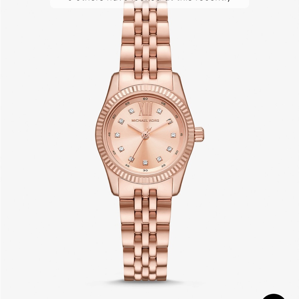 Petite Lexington Pavé Rose Gold-Tone Watch small size